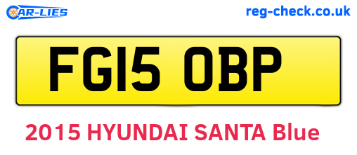 FG15OBP are the vehicle registration plates.