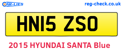 HN15ZSO are the vehicle registration plates.