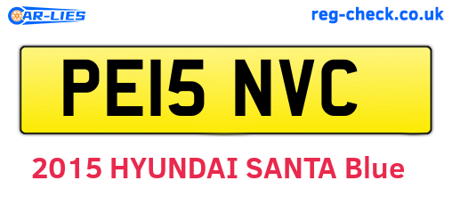 PE15NVC are the vehicle registration plates.