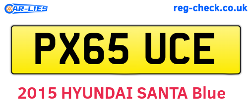 PX65UCE are the vehicle registration plates.