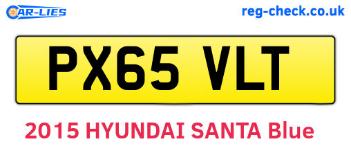 PX65VLT are the vehicle registration plates.