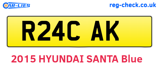 R24CAK are the vehicle registration plates.