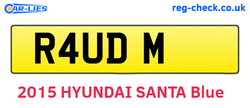 R4UDM are the vehicle registration plates.