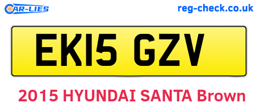 EK15GZV are the vehicle registration plates.
