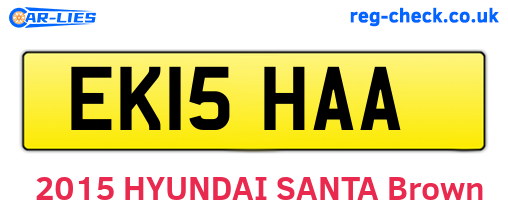 EK15HAA are the vehicle registration plates.