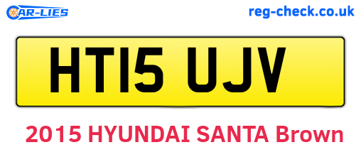 HT15UJV are the vehicle registration plates.