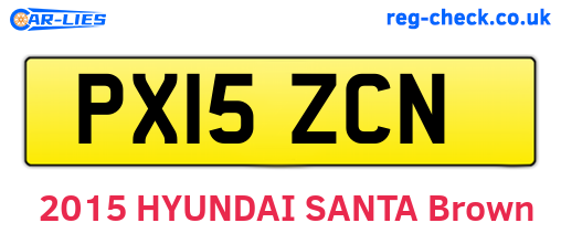 PX15ZCN are the vehicle registration plates.