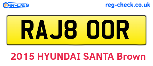 RAJ800R are the vehicle registration plates.