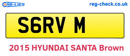 S6RVM are the vehicle registration plates.