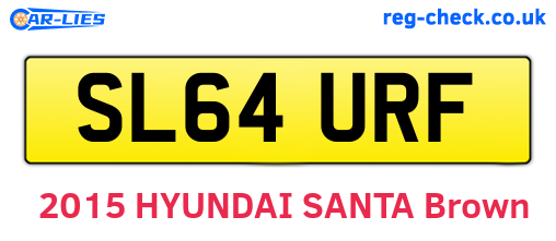 SL64URF are the vehicle registration plates.