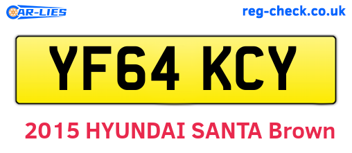 YF64KCY are the vehicle registration plates.