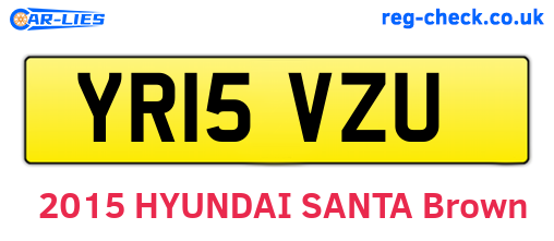 YR15VZU are the vehicle registration plates.