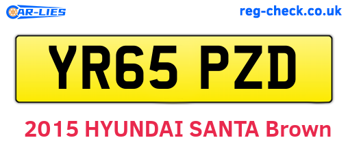 YR65PZD are the vehicle registration plates.