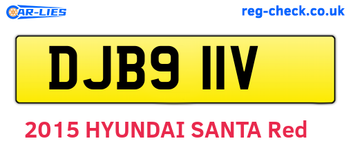 DJB911V are the vehicle registration plates.