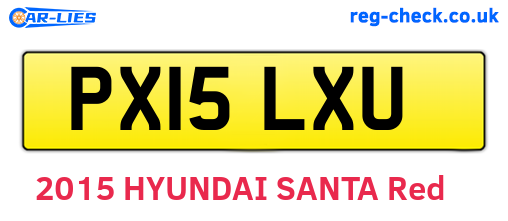 PX15LXU are the vehicle registration plates.