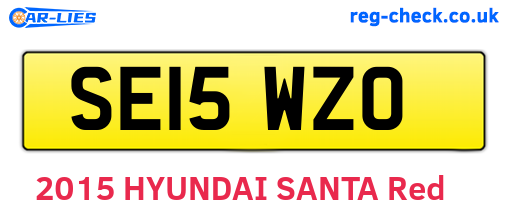 SE15WZO are the vehicle registration plates.