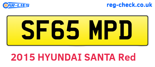 SF65MPD are the vehicle registration plates.