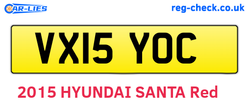VX15YOC are the vehicle registration plates.