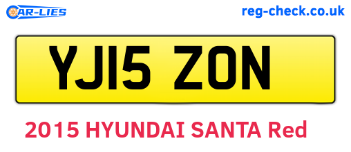 YJ15ZON are the vehicle registration plates.