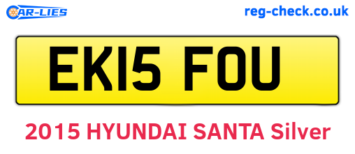 EK15FOU are the vehicle registration plates.