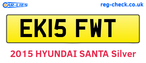 EK15FWT are the vehicle registration plates.