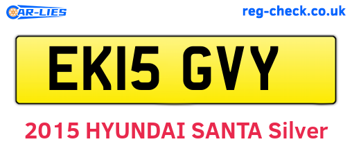 EK15GVY are the vehicle registration plates.