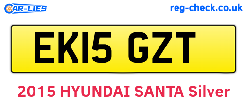 EK15GZT are the vehicle registration plates.