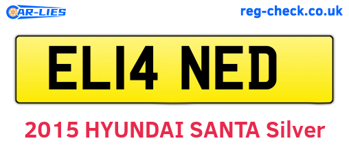 EL14NED are the vehicle registration plates.