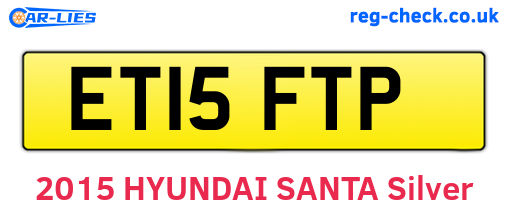 ET15FTP are the vehicle registration plates.