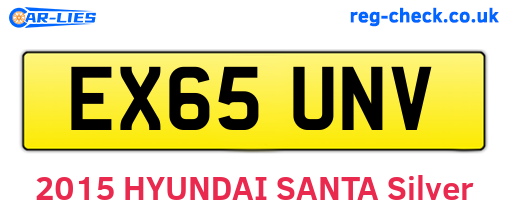 EX65UNV are the vehicle registration plates.