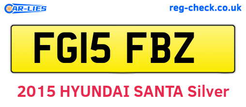 FG15FBZ are the vehicle registration plates.