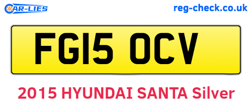 FG15OCV are the vehicle registration plates.