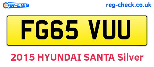 FG65VUU are the vehicle registration plates.