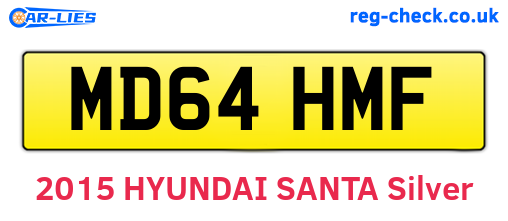 MD64HMF are the vehicle registration plates.