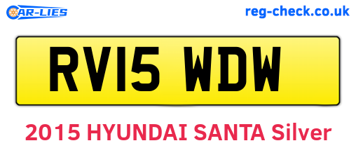 RV15WDW are the vehicle registration plates.