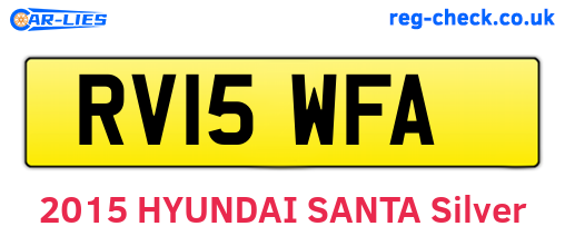 RV15WFA are the vehicle registration plates.