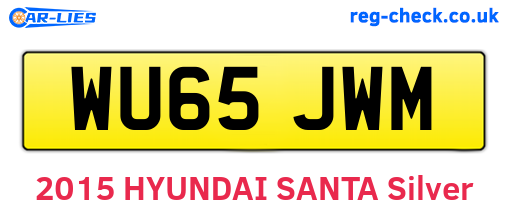 WU65JWM are the vehicle registration plates.