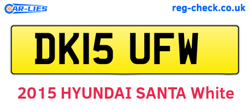DK15UFW are the vehicle registration plates.