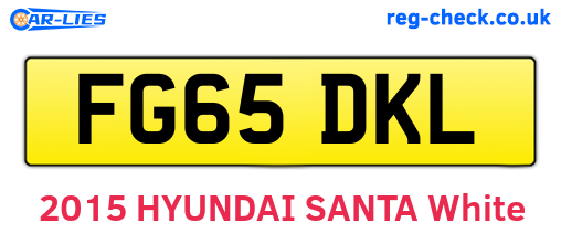 FG65DKL are the vehicle registration plates.