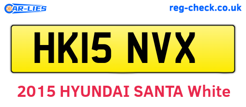 HK15NVX are the vehicle registration plates.