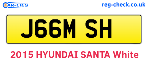 J66MSH are the vehicle registration plates.