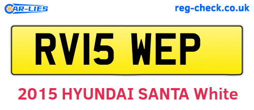 RV15WEP are the vehicle registration plates.