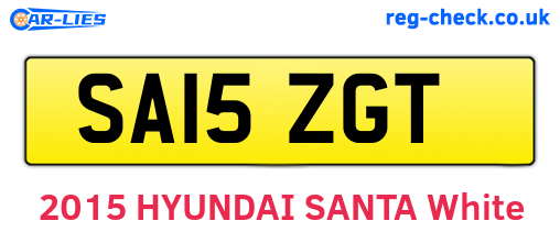 SA15ZGT are the vehicle registration plates.