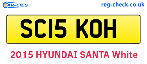 SC15KOH are the vehicle registration plates.