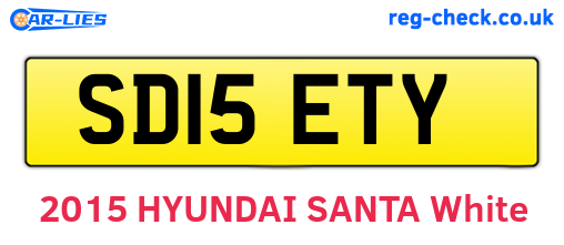 SD15ETY are the vehicle registration plates.