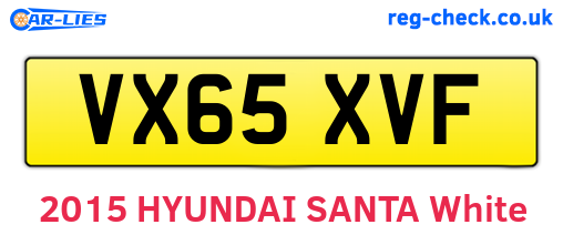 VX65XVF are the vehicle registration plates.