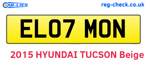 EL07MON are the vehicle registration plates.