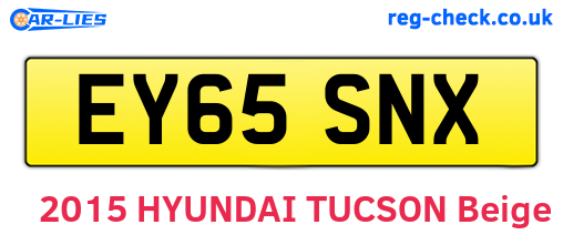 EY65SNX are the vehicle registration plates.