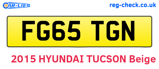 FG65TGN are the vehicle registration plates.
