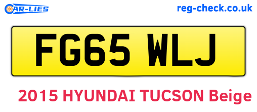 FG65WLJ are the vehicle registration plates.